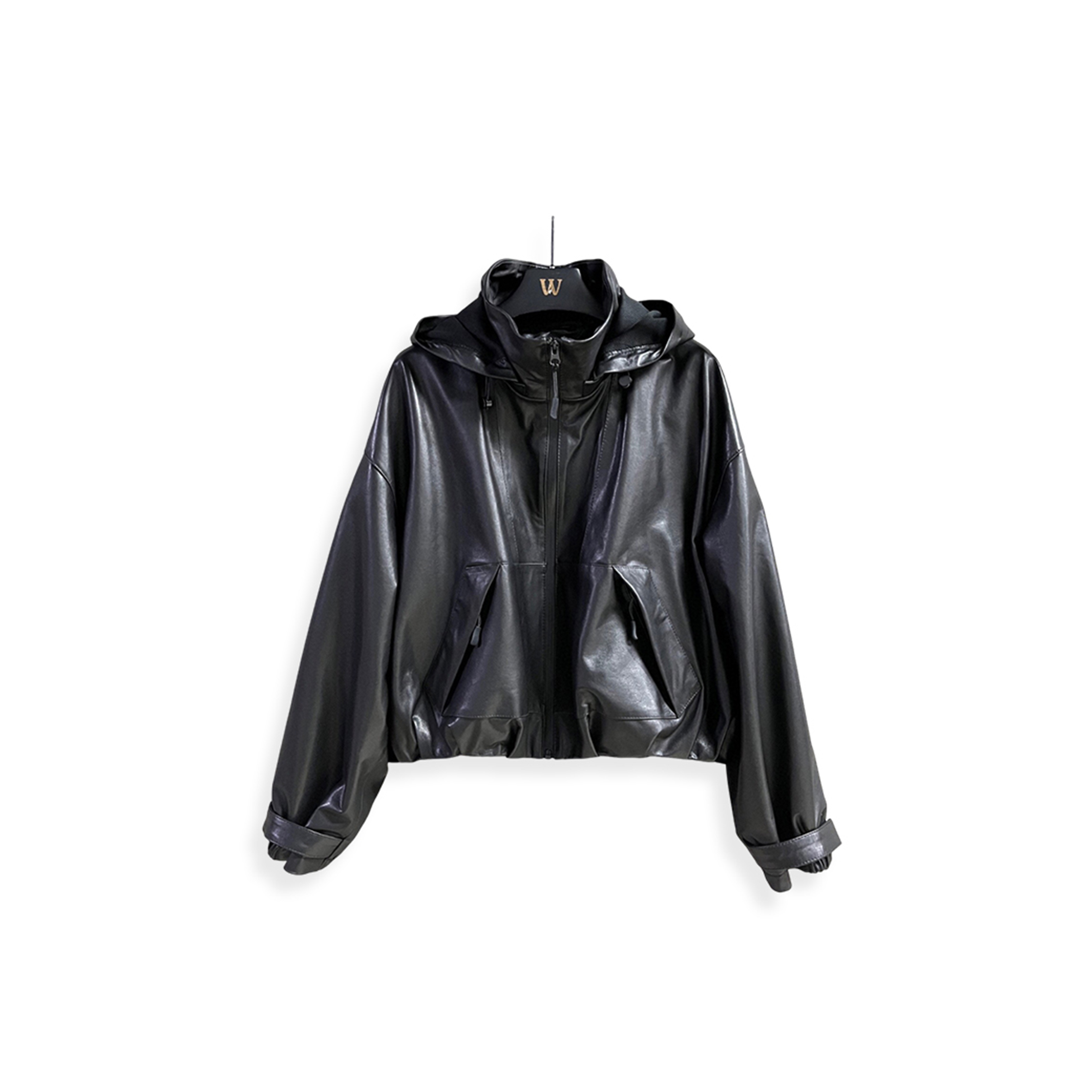 BALENCIAGA HOODED POCKET JACKET BLACK 